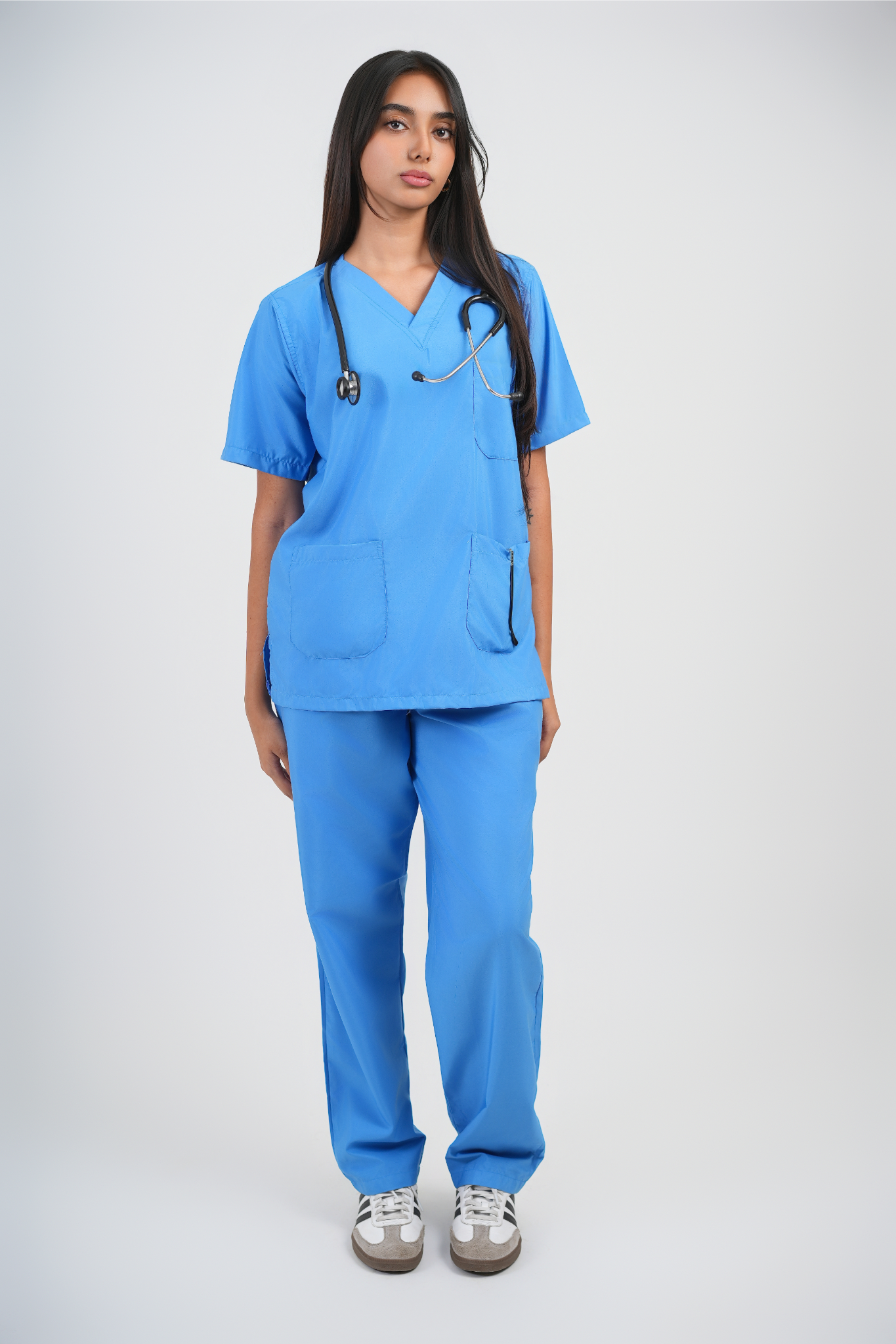 Female Scrub Suit 5 Pocket - Sky Blue kunti uniforms Female Scrub Suit 5 Pocket - Sky Blue kunti uniforms