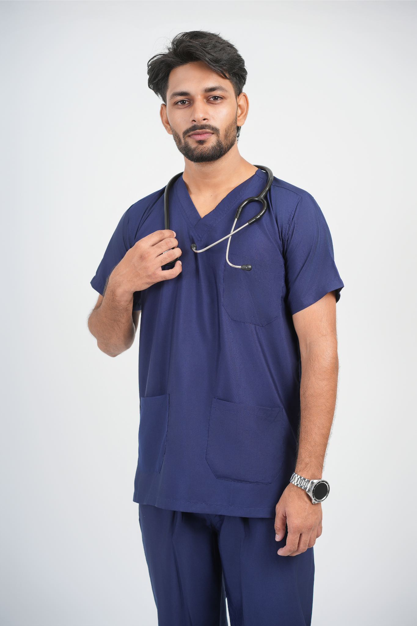 Male Scrub Suit 5 Pocket - Navy Blue
