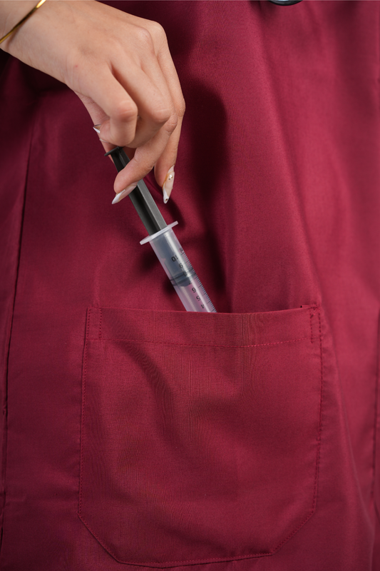 Female Scrub Suit 5 Pocket - Maroon