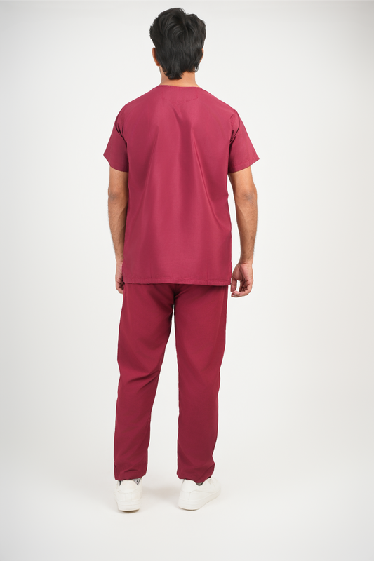 Male Scrub Suit 5 Pocket - Maroon