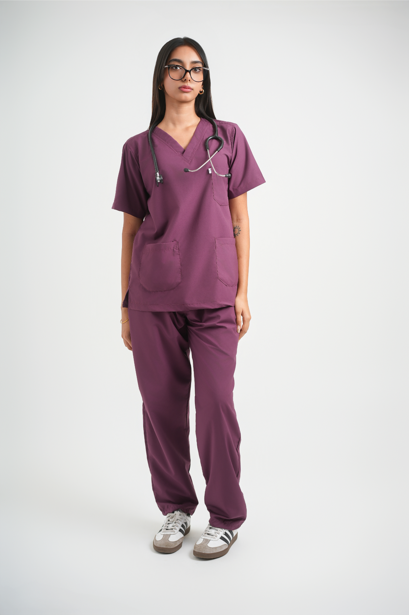 Female Scrub Suit - Wine