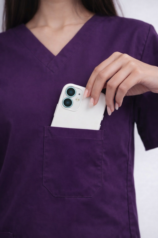 Female Scrub Suit - Dark wine