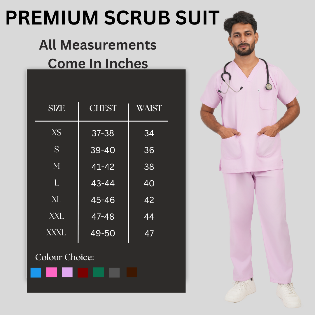 Male Scrub Suit 5 Pocket - Lavender