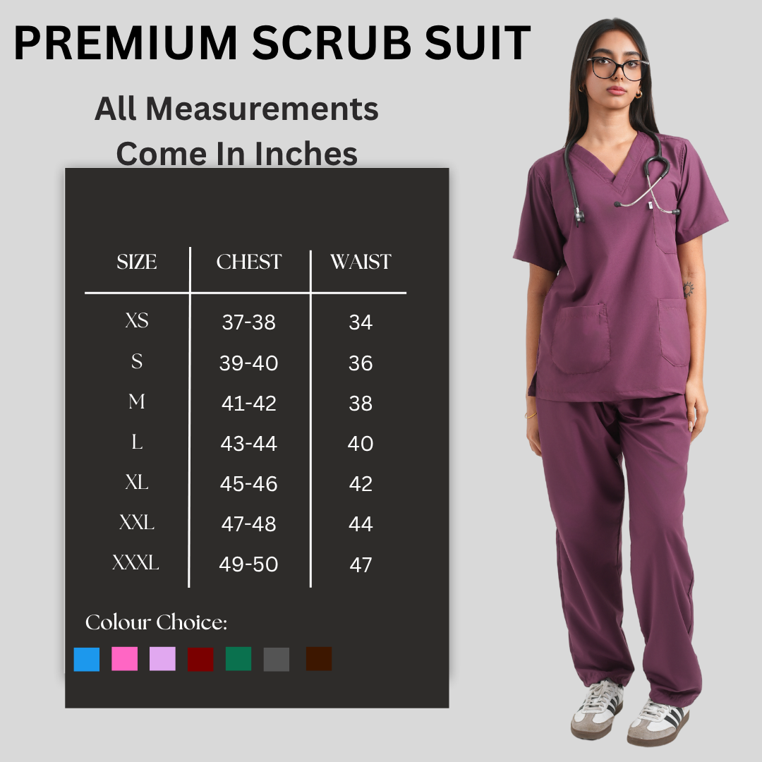 Female Scrub Suit - Wine