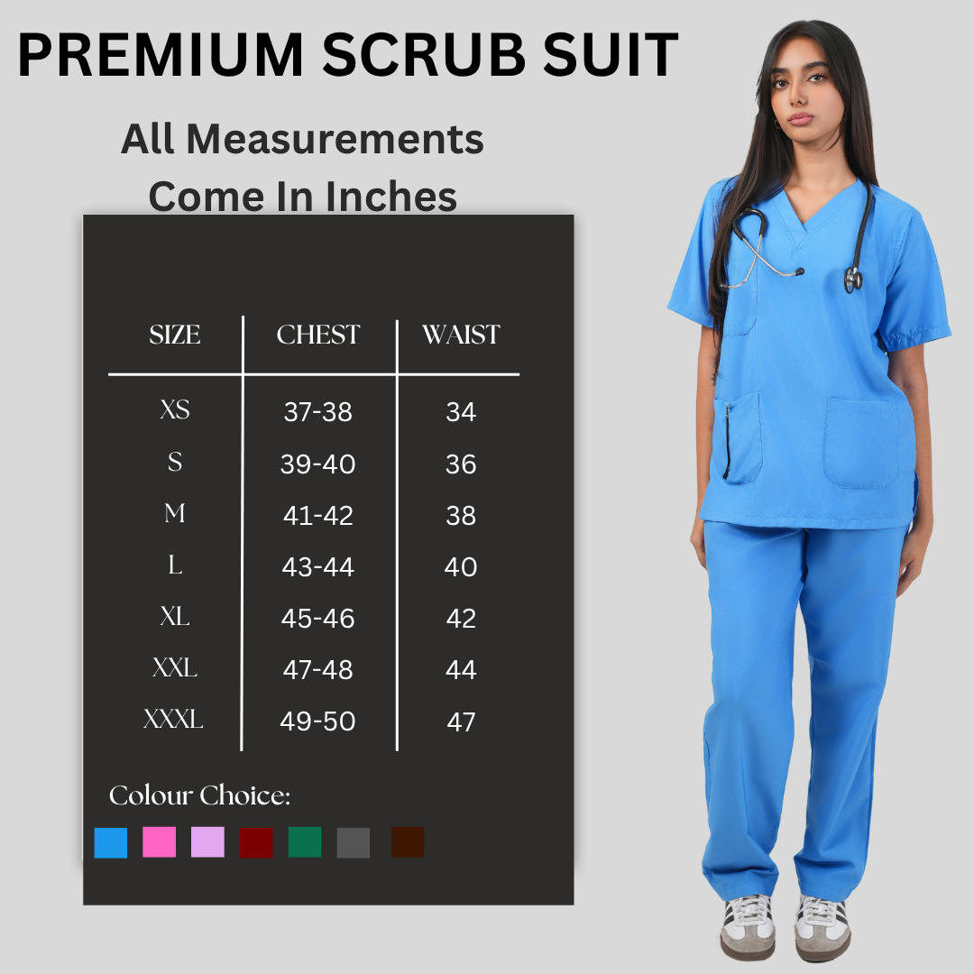 Female Scrub Suit 5 Pocket - Sky Blue
