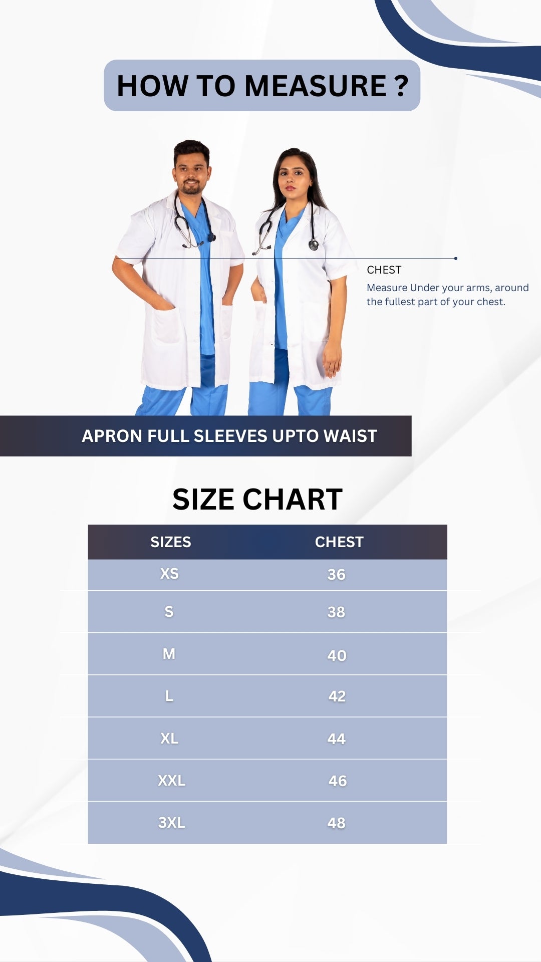 Short and Full Sleeves Apron (Female) - 3 Pocket