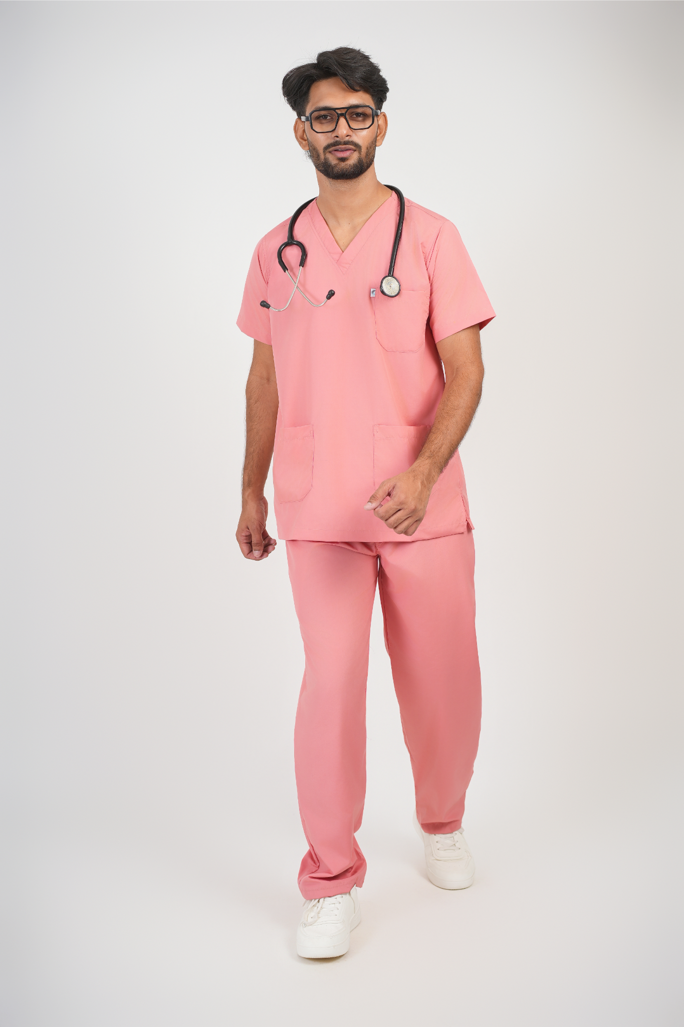 Male Scrub Suit 5 Pocket - Pink