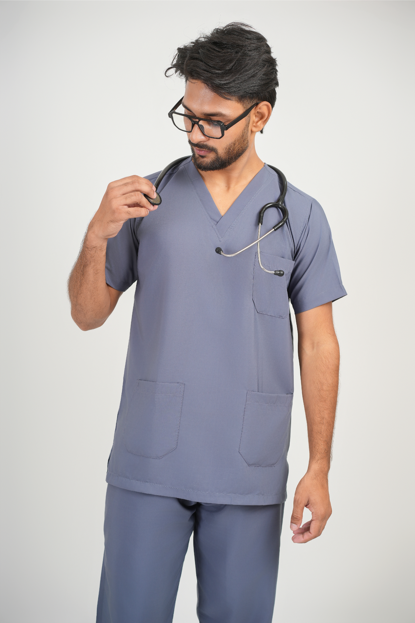 Male Scrub Suit 5 Pocket - Grey