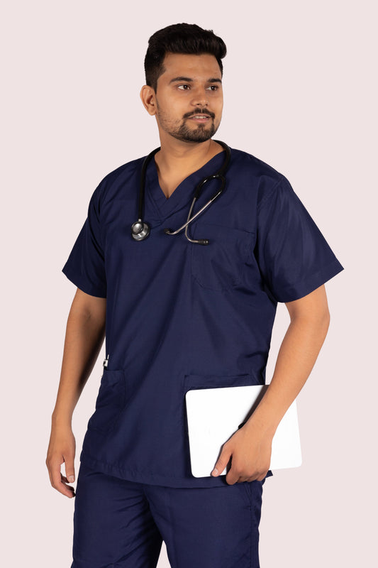 Male Scrub Suit 5 Pocket - Navy Blue