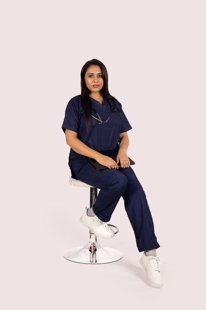 Female Scrub Suit 5 Pocket - Navy Blue