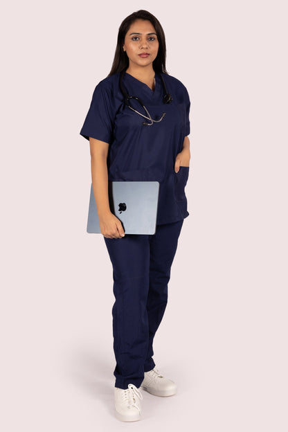 Female Scrub Suit 5 Pocket - Navy Blue