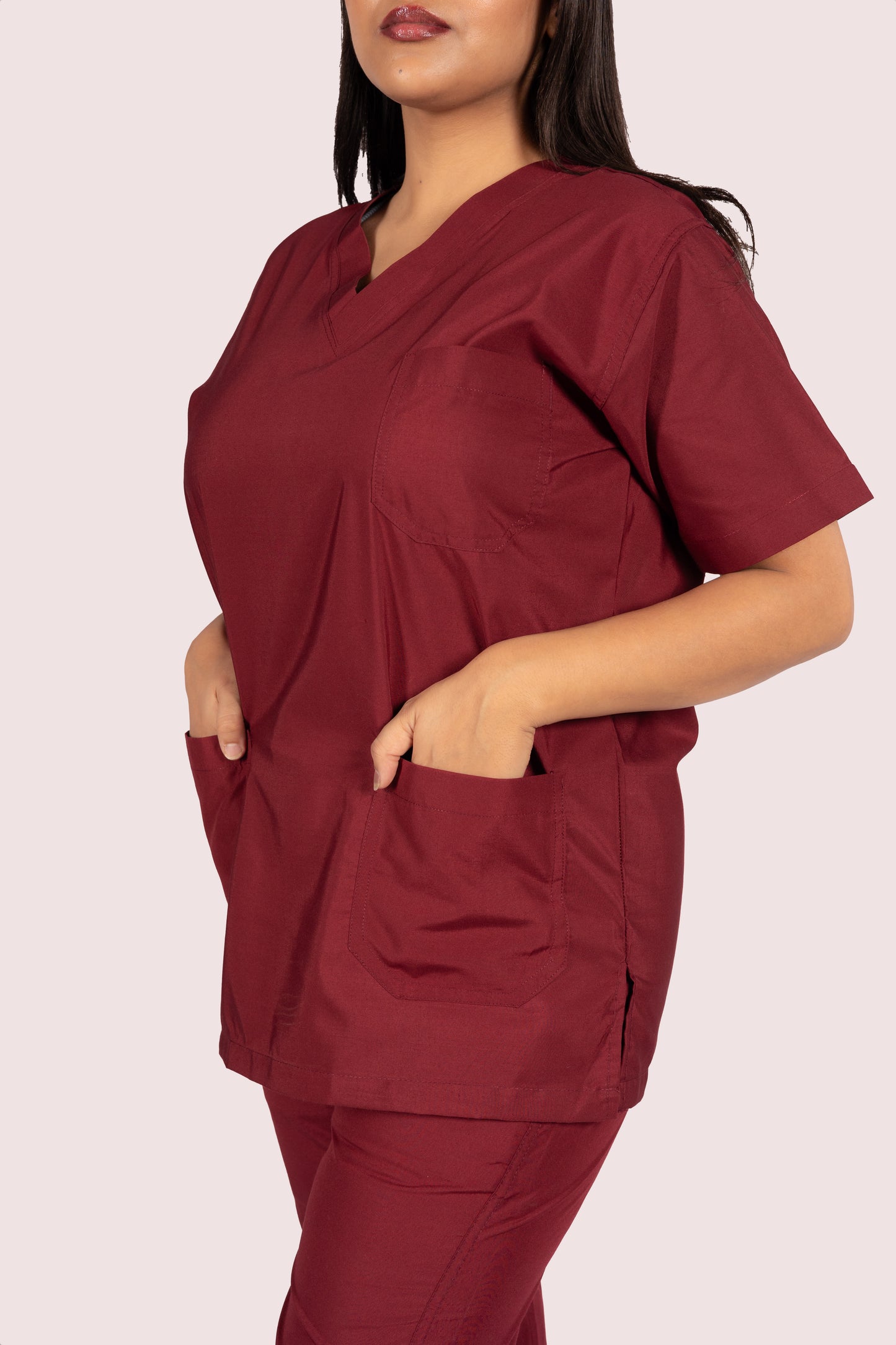 Female Scrub Suit 5 Pocket - Maroon