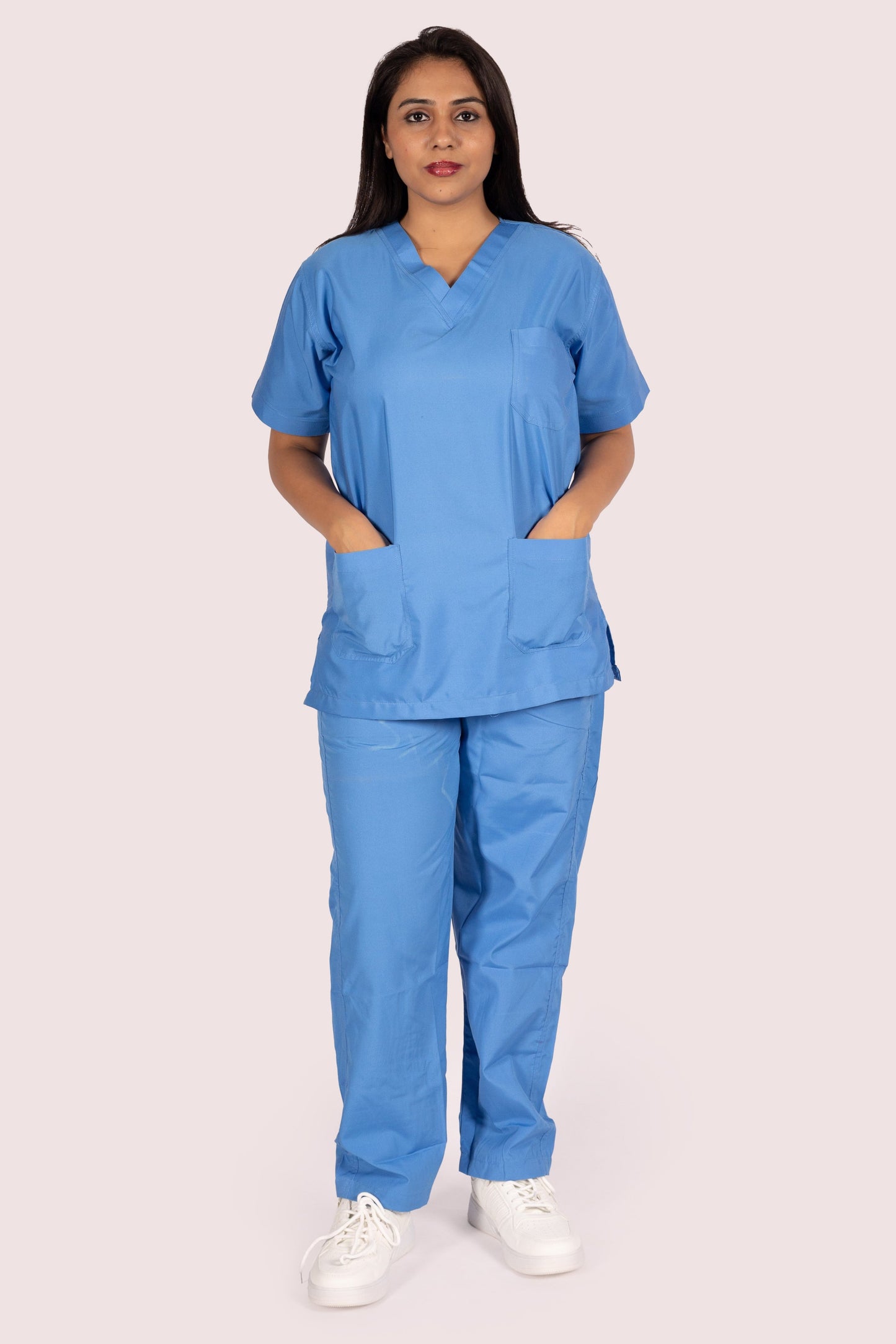 Female Scrub Suit 5 Pocket - Sky Blue