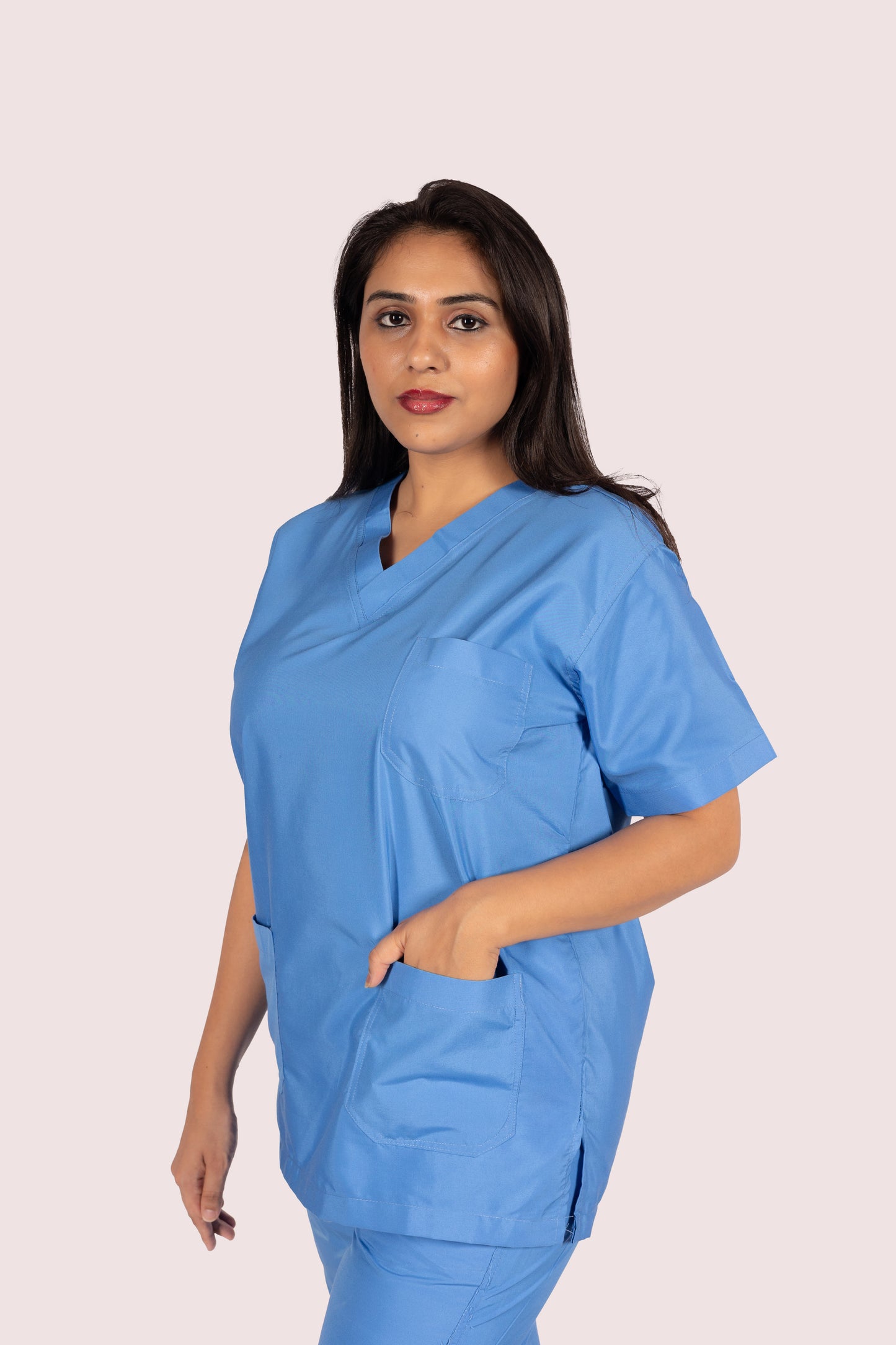 Female Scrub Suit 5 Pocket - Sky Blue