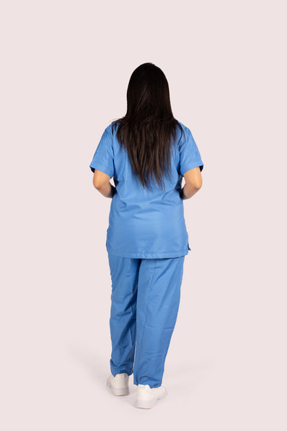 Female Scrub Suit 5 Pocket - Sky Blue