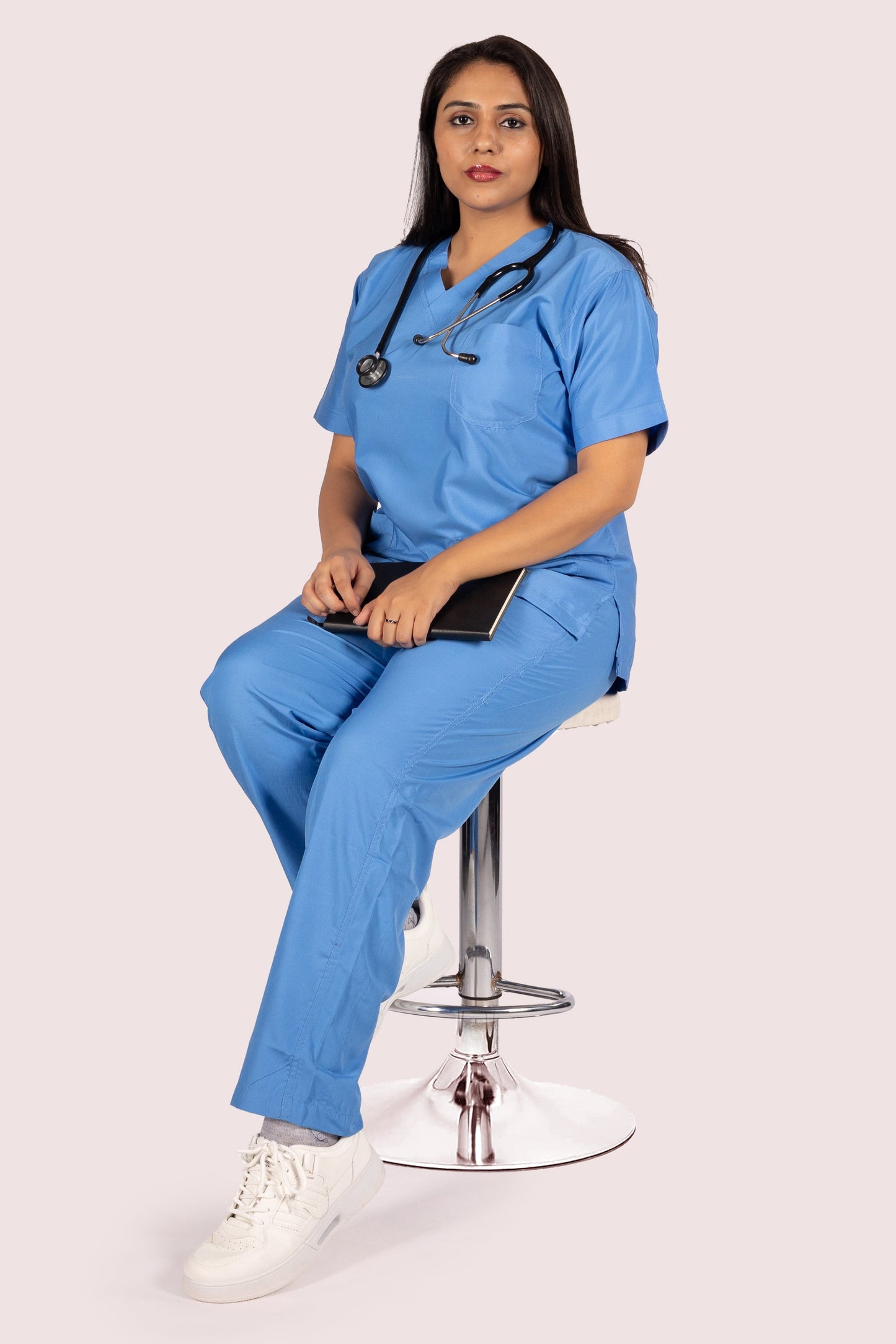 Female Scrub Suit 5 Pocket - Sky Blue