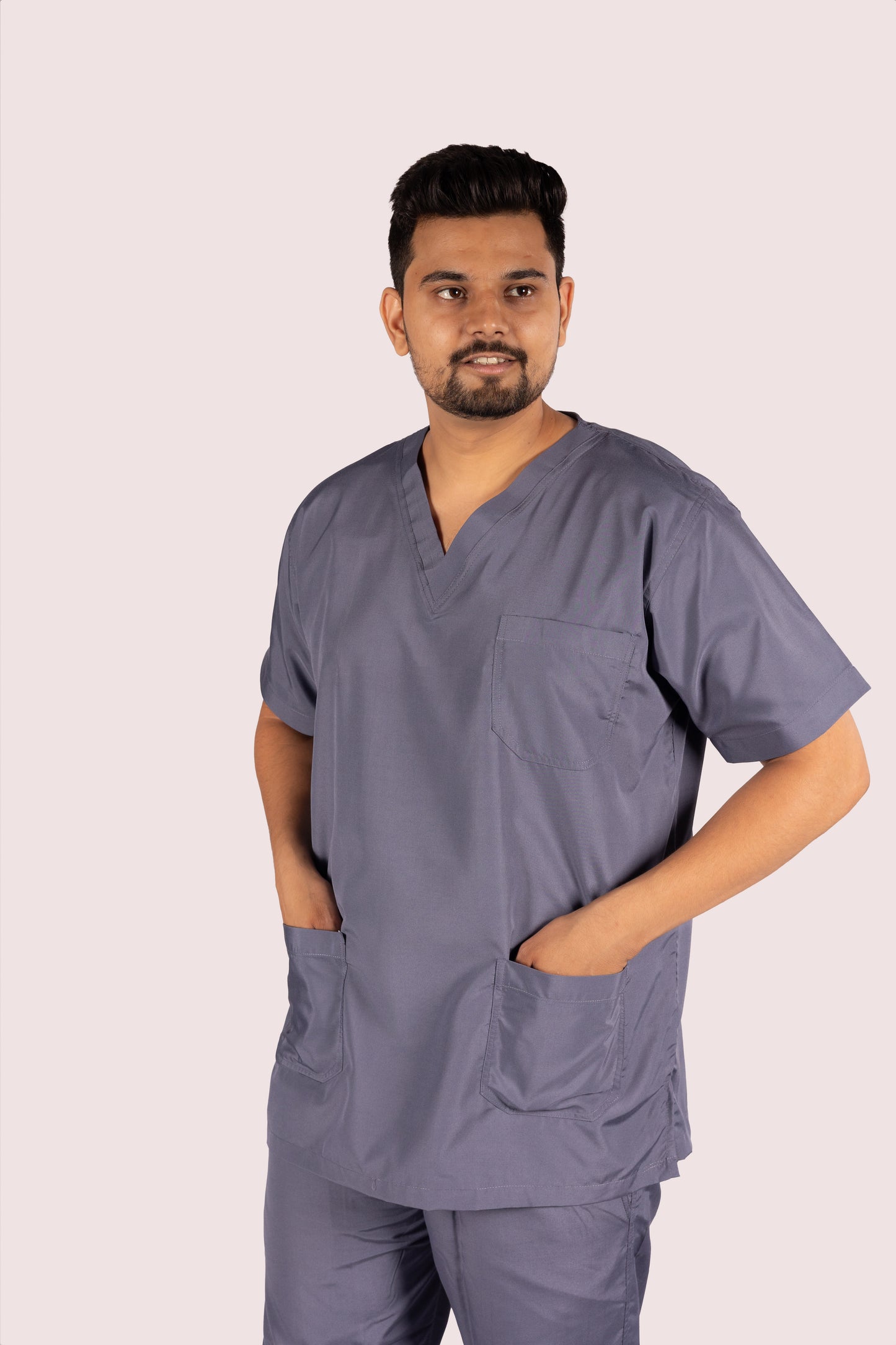 Male Scrub Suit 5 Pocket - Grey