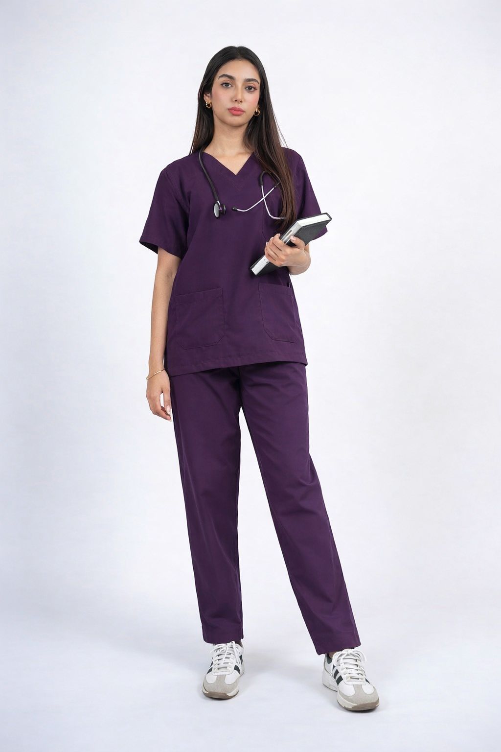 Female Scrub Suit - Dark wine