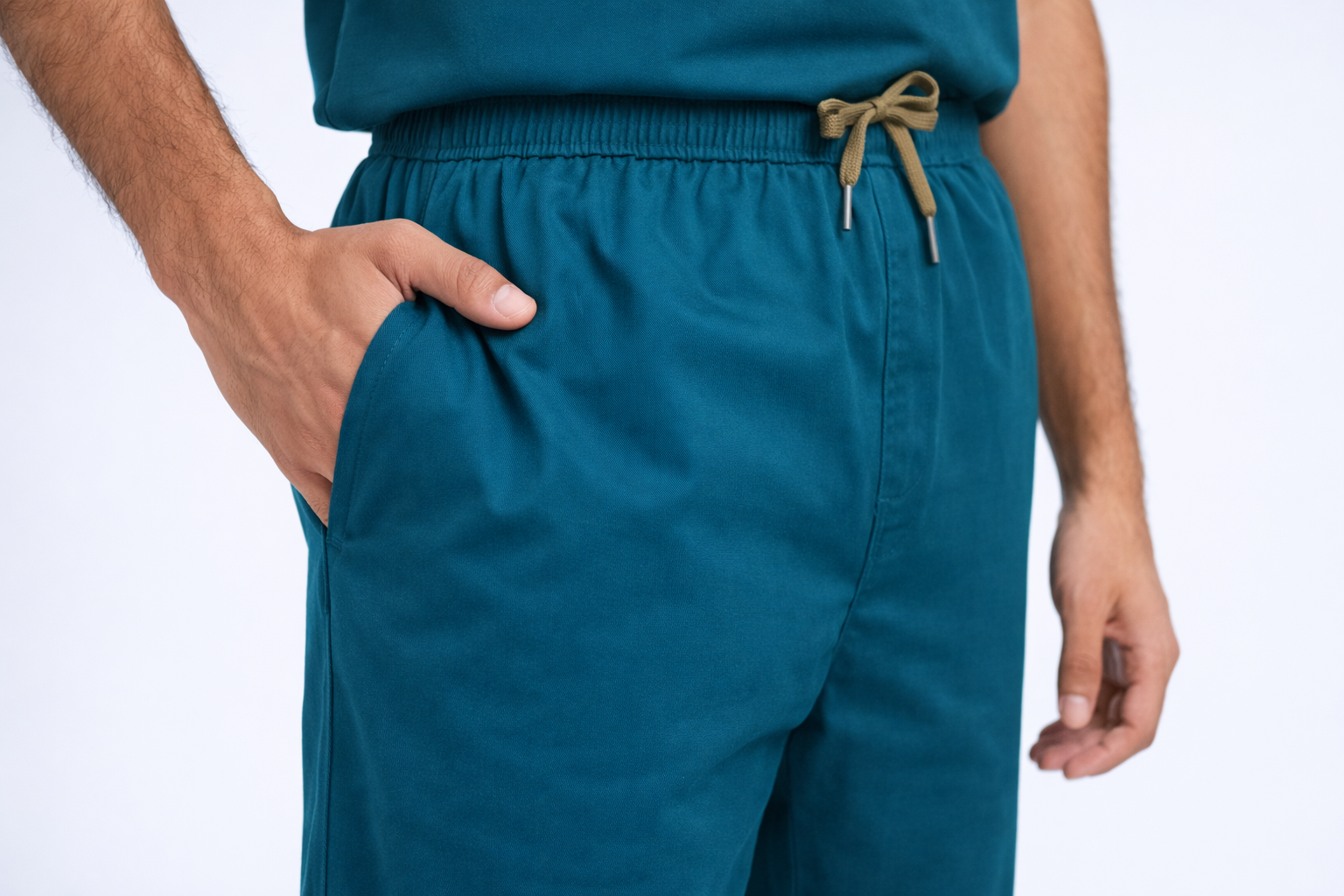 Male Scrub Suit 5 Pocket - Forest green - Kunti uniforms
