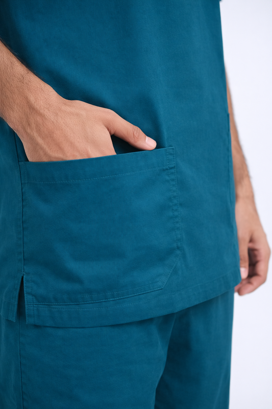 Male Scrub Suit 5 Pocket - Forest green