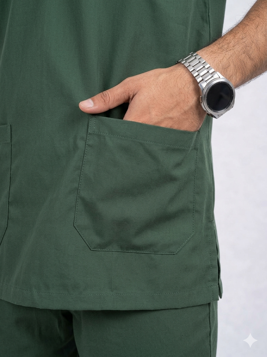 Male Scrub Suit 5 Pocket – Olive