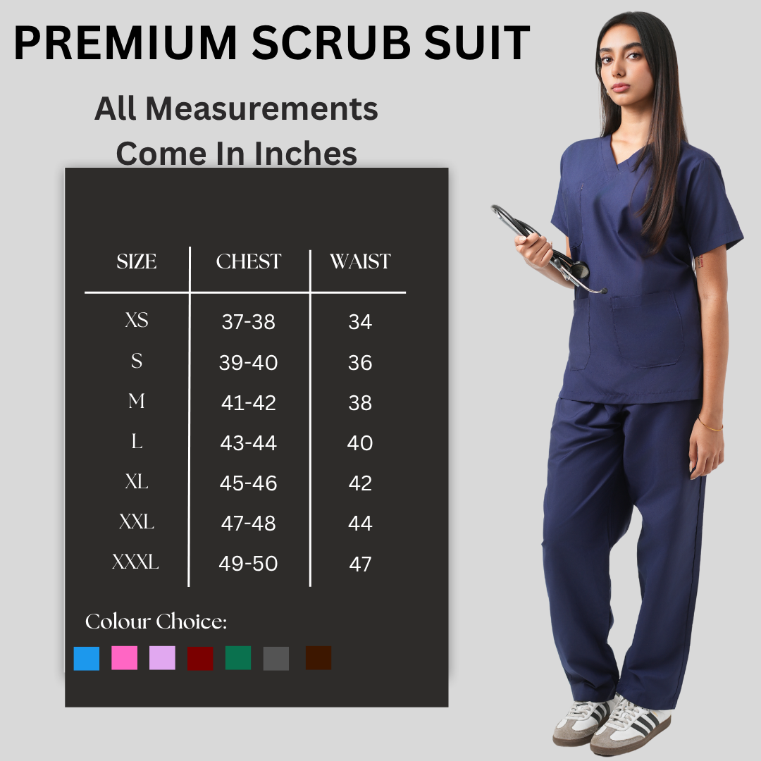 Female Scrub Suit 5 Pocket - Navy Blue
