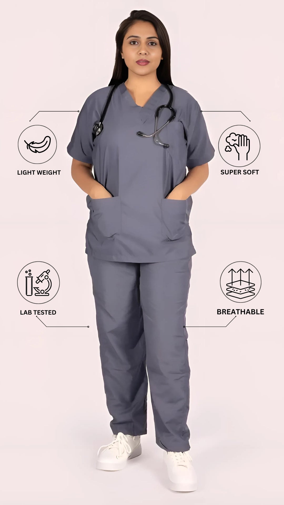 Female Scrub Suit - Grey